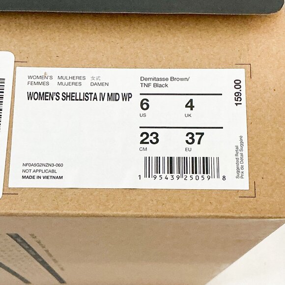 The North Face NWB Sz 6 Brown Shellista IV Waterproof Leather Mid Boots - Picture 14 of 14